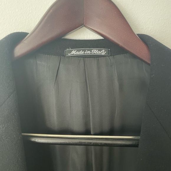 “Vintage” Giorgio Armani Men’s Virgin wool/cashmere black long coat 42R - Picture 10 of 12